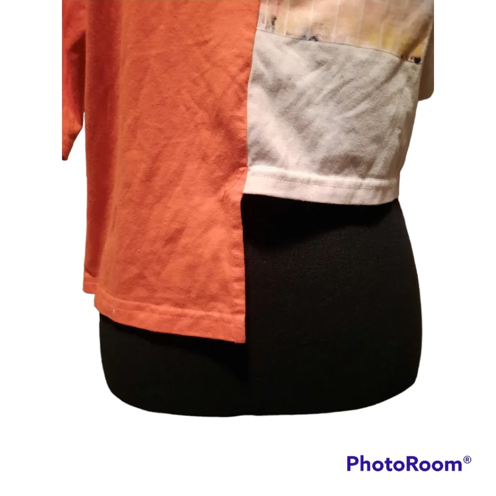 SHEIN graphic colorblock cropped tee - Picture 2 of 5
